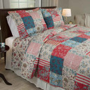 LHC Mallory Full-Queen Classic Patchwork Quilt Set with Pillow Shams (Bay 1-B)