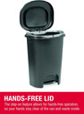 Rubbermaid Classic 13 Gallon Premium Step-On Trash Can Black (YBay-1)