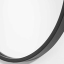 Uttermost Varina 32" x 20" Satin  Black Oval Sleek Vanity Wall Mirror (Floor)