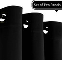 H.VERSAILTEX Thermal Insulated Grommet Blackout Curtains  (2 Panels, 52 x 96, Solid Black) (SBay2-B)