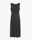 Draped High-Neck Shell Midi Dress -Black Medium Petite (BC-18)