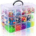 Bins & Things Stackable Storage Container with 30 Adjustable Compartments, Clear, X-Large (Bay7-B)