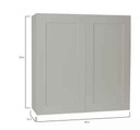 Hampton Bay Shaker 36 in. W x 12 in. D x 30 in. H Assembled Wall Kitchen Cabinet in Dove Gray