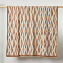 New York Deco Skyscraper Cotton Throw Blanket Russet/Tan (Bay 28-B)