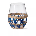 TAG 16 oz. Island Clear Glass with Blue Straw Sleeve (Bay 24-Z)