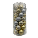 42 Count Shatterproof Decorative Silver/Gold Ornaments