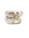 `Valentino VLogo Ivory Leather Sandal Women Size 8 US/ 38 EUR (SRack-E)