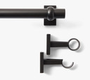 Curtain Rod with Wall Brackets – 1.25" Diameter Extends 166" to 240" (YBay-1)