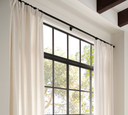 Curtain Rod with Wall Brackets – 1.25" Diameter Extends 166" to 240" (YBay-1)
