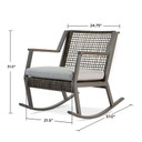 Real Flame Calvin Outdoor Rocking Chairs - (Set of 2) (RBay1-B)
