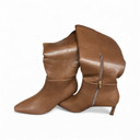 Genshuo Matte Brown Women's Knee High Boots Size 11 (Case)