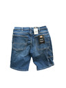 Dickies FLEX Medium Denim Wash 11" Utility Shorts Size 32 (Bay 27-I)