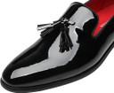 ELANROMAN Men’s Patent Leather Loafers – Size 45 EU / 11 US