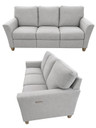 La-Z-Boy Roscoe Duo Power Reclining Sofa – Light Gray (Floor Model Display) (Power Cord- (Bay 24-V)