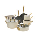 GreenPan Tucci Ceramic Nonstick 11-Piece Cookware Set – Carrara White  (Floor Display)  AS/IS