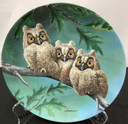 Edwin M Knowles 8 Collectible Screech Owl plates (BK-2)