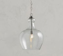 Flynn Small Glass Pendant Nickel  (Bay 6-D)