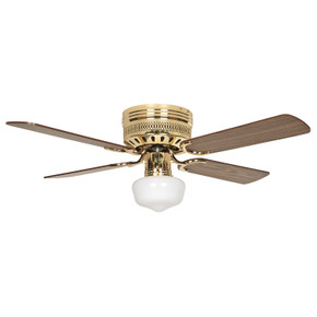 42" Hugger Fan Polished Brass (RBay2-A)