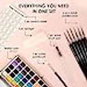 Grabie Watercolor Paint Set, 50 Colors, Detail Paint Brush Included, Art Supplies for Painting, Great Watercolor Set for Artists, Amateur Hobbyists and Painting Lovers (Bay 8-D)