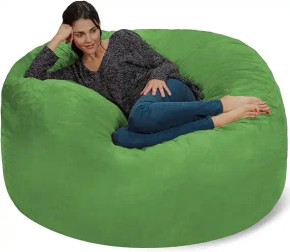 Chill Sack Giant 5' Memory Foam Furniture Bean Bag  with Soft Micro Fiber Cover - Lime (RBay 3-C)