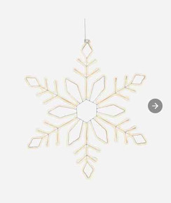 30.7-in Hanging Snowflake Hanging Decoration with  LED Lights (Bay 8-A)