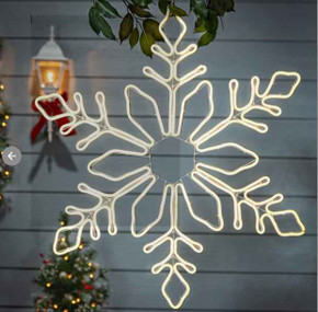 30.7-in Hanging Snowflake Hanging Decoration with  LED Lights (Bay 8-A)