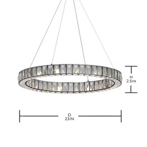 Aurelis Black Modern LED Crystal  Chandelier (RBay 5-A)