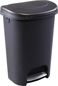 Rubbermaid Classic 13 Gallon Premium Step-On Trash Can Black (YBay-1)