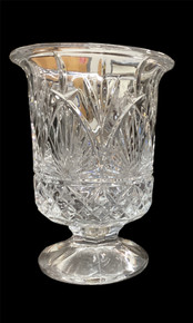 Vintage Bombay Crystal Heavy Cut Glass Vase (23-H)