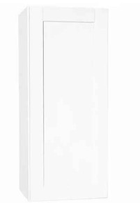 Hampton Bay Shaker 18 in. W x 12 in. D x 42 in. H Assembled Wall Kitchen Cabinet in Satin White (RBay3-A)