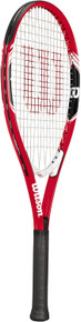 Wilson Federer Adult Recreational Tennis Racket - Grip Size 3 - 4 3/8", Red/White/Black (Bay 22-L)