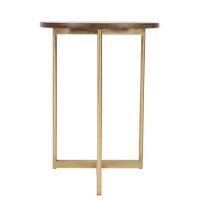 Gold Walnut Round Modern End Table Set (Bay 24-Z) Gold Walnut Round Modern End Table Set (Bay 24-Z)