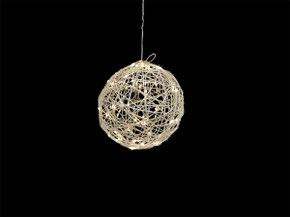 White Lit Vine Silver Sphere (Bay 30-A) White Lit Vine Silver Sphere (Bay 30-A)