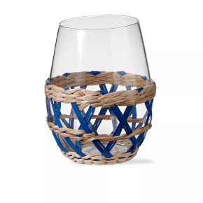 TAG 16 oz. Island Clear Glass with Blue Straw Sleeve (Bay 24-Z)