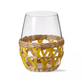 TAG 16 oz. Island Clear Glass with Yellow Straw Sleeve (Bay 24-X)