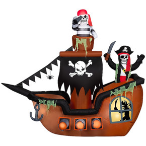 7-Ft Inflatable Haunted Pirate Ship (Bay 22-O) 7-Ft Inflatable Haunted Pirate Ship (Bay 22-O)