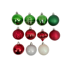 101 Count Shatterproof Decorative Green/Red/White Ornaments (Bay 23-G) 101 Count Shatterproof Decorative Green/Red/White Ornaments (Bay 23-G)