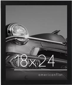 Americanflat 18x24 Poster Frame with Polished Plexiglass - Black (RBay4-B)