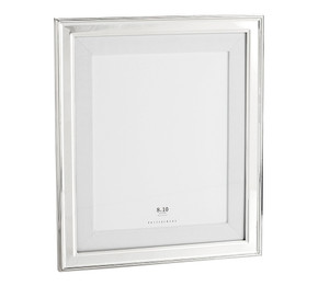 Silver Plated 8x10 Ribbon Mat Picture Frame (Bay 25-S) Silver Plated 8x10 Ribbon Mat Picture Frame (Bay 25-S)