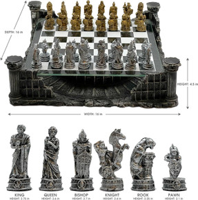 Roman Gladiators 3D Chess Set Game (RBay-3B)