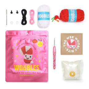 The Woobles Beginner Crochet Kit - Peppi the Candy Cane (Bay 10-B)