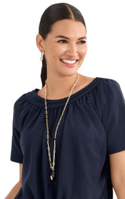 36.5" Cabi Lockheart Gold Plated Necklace (F-16)