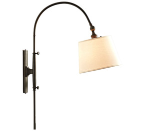 34"  Adjustable Arc Plug-In Wall Sconce (Shade Not Included) (RBay4-B)