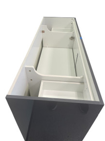 Elsa 60” Freestanding Single Sink Gray Vanity Base – No Top - Floor Model Display (Floor) Elsa 60” Freestanding Single Sink Gray Vanity Base – No Top - Floor Model Display (Floor)