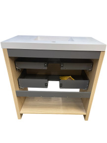 Furniture Guild Vue G6 36" Natural Bathroom Vanity - Floor Model Display - AS/IS (Floor) Furniture Guild Vue G6 36" Natural Bathroom Vanity - Floor Model Display - AS/IS (Floor)