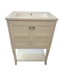Libretto 24" White Bathroom Single Vanity with Ceramic Top - Floor Model Display (Floor) Libretto 24" White Bathroom Single Vanity with Ceramic Top - Floor Model Display (Floor)