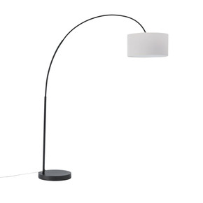 79" Overarching Linen Shade Floor Lamp (Floor)