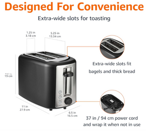 2 Slice Amazon Basic Toaster  (Bay 26-K) 2 Slice Amazon Basic Toaster  (Bay 26-K)