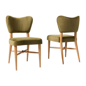 Pierce & Ward Curved Back Dining Chairs (Set of 2) Juniper Deluxe Velvet (Floor) Pierce & Ward Curved Back Dining Chairs (Set of 2) Juniper Deluxe Velvet (Floor)