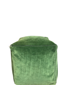 Square Green Velvet Pouf Ottoman (T Bay 1)